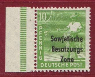 SBZ Nr. 185 P SR m. Aufdruckabklatsch