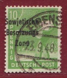 SBZ Nr. 185 mit stark versetzem Aufdruck