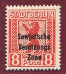 SBZ Nr. 202 A m. Aufdruckabklatsch