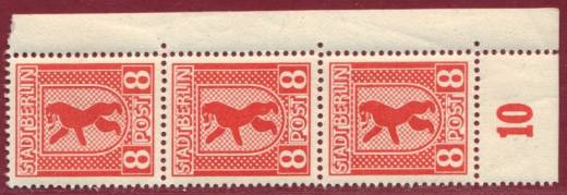 SBZ Nr. 3A vx PF F80 neu Farbfleck oben im D !