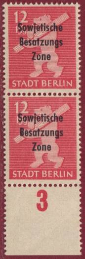 SBZ Nr. 204A PF XII + AF I im UR-Paar !!!
