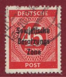 SBZ Nr. 209 mit Nähmaschinenzähnung