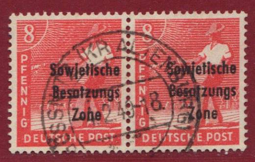 SBZ Nr. 184b waag. Paar gepr. Paul BPP