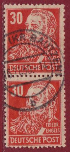 SBZ Nr. 222 b Paar Vollstempel, gepr. BPP