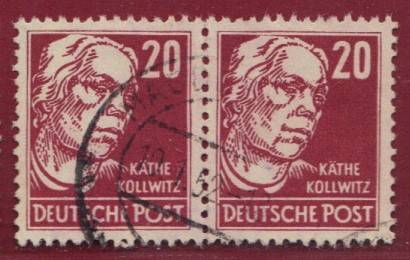 SBZ Nr. 219 waag Paar m. Vollstempel