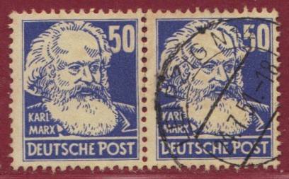 SBZ Nr. 224 waag Paar m. Vollstempel