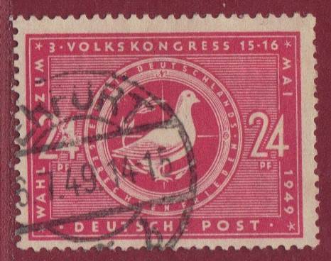 SBZ Nr. 232 Vollstempel Erfurt