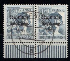SBZ Nr. 186 W UR Paar Vollstempel Elsterberg