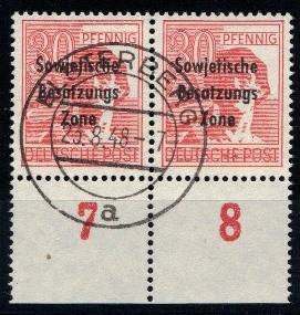 SBZ Nr. 192 P UR Paar Vollstempel Elsterberg