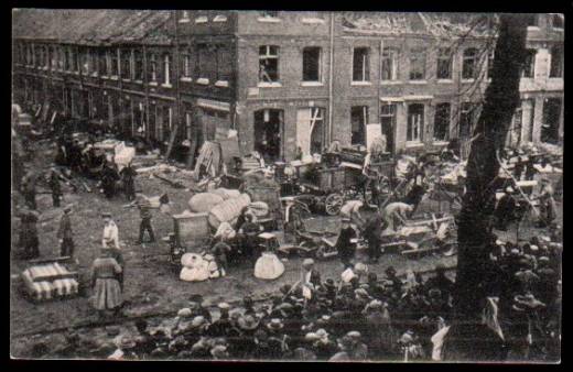 Ansichtskarte Explosion zu Lille 1916, Bayr. Regimentsstempel, Feldpost