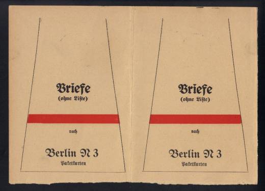Beutelfahnen-Formular Paar Briefe DR / All.Bes. / Berlin!!!RRR