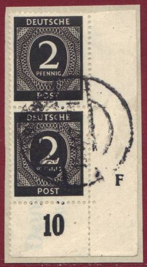 912a DZ F klein F100 Type 9/3 Vollstempel COPPENBRÜGGE