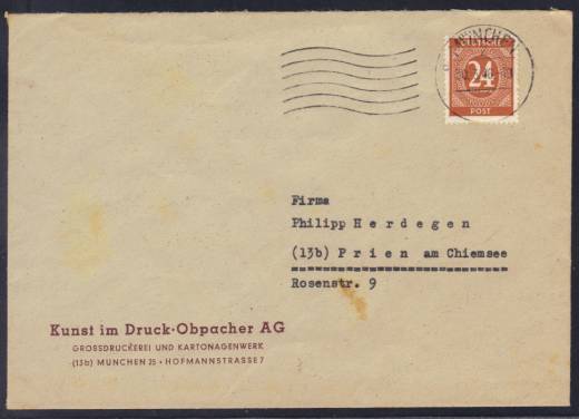 Frühverwendung Nr. 925 München 30.3.46
