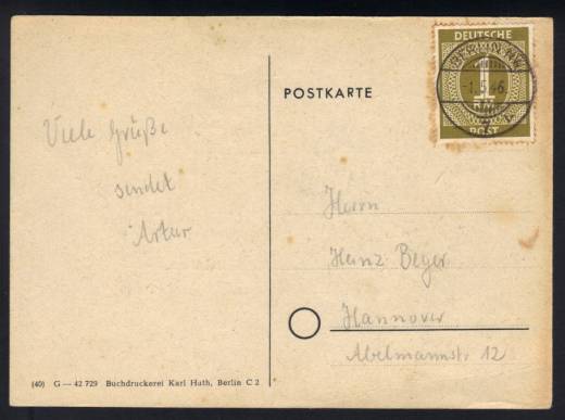 937a früheste Verwendung a. Sonderpostkarte Berlin!!!RRR