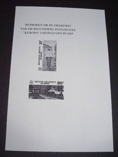 CEPT Belgien Nr. 2144-2145 Schwarzdruck mit amtl. Prägesiegel!