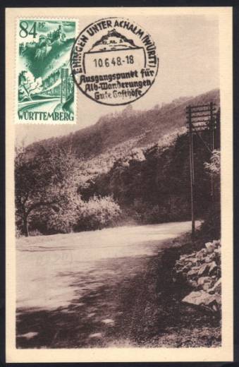Franz. Zone, Württemberg Nr.12, Seltene Maximumkarte!