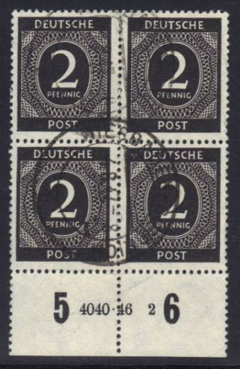 912a HAN 4040.46-2 4er-Block Vollstempel WIESBADEN