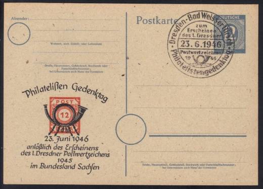 GS P954 + ZD, Dresden, Philatelistengedenktag