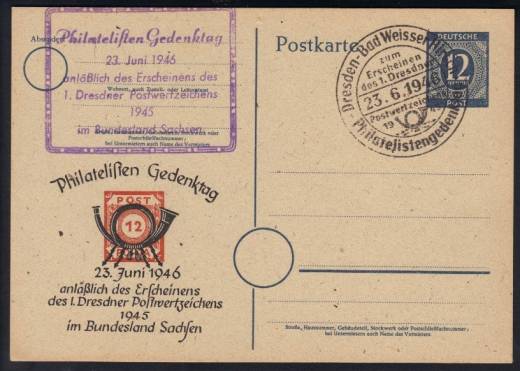 GS P954 + ZD, Dresden, Philatelistengedenktag