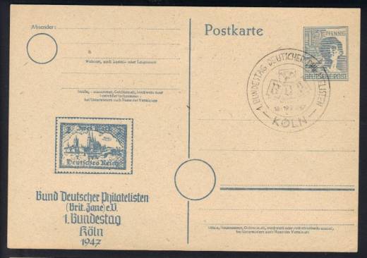 GS P962 + ZD, Köln, BDPh 1. Bundestag 1947