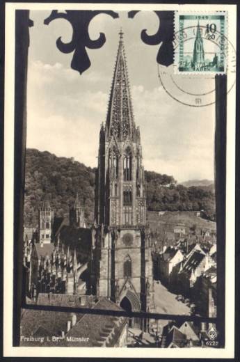 Franz. Zone, Baden Nr. 39A, Seltene Maximumkarte!