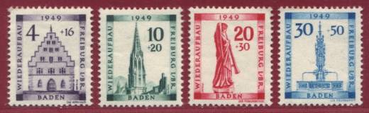 Franz. Zone, Baden Nr. 38A - 41A