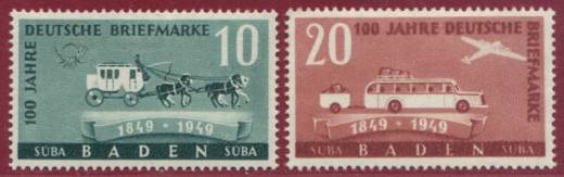 Franz. Zone, Baden Nr. 54 - 55