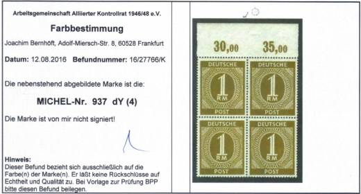 937d Y 4er P OR PF ORF06, ArGe Befund