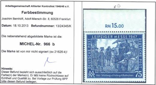 966b P OR, Befund ArGe