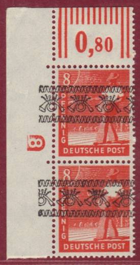 Bizone Nr. 38 I a K DZ 8 neg. AIIa ** + AF F90.2