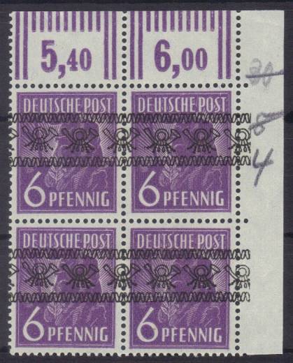 Bizone Nr. 37 I a 4er W EOR **