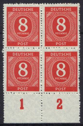 917a 4er P OR mit Ruffzähnung, signiert ArGe Bernhöft
