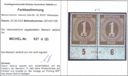 937a HAN 4037.46-1 4er-Block m. PF F36 !!