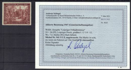 941 EZ mit PF Mantellinie gebrochen, Befund A. Schlegel BPP!!!