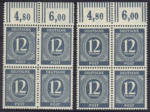 920b 4er W OR F04/05 (4,8o/6,oo) schlanker Oberrand!
