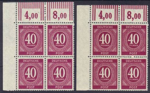 929a 4er W EOL F01/02 (4,oo/8,00) fetter Oberrand!