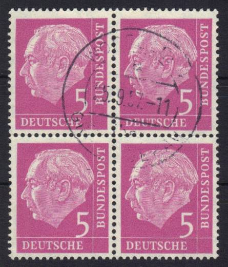 BRD Nr. 179 4er-Block Vollstempel!