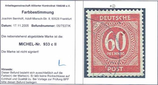 933c PF II, Befund ArGe, aus Sammlungsauflösung!RRR