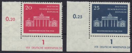 DDR Nr. 665-666 EUL mit DV