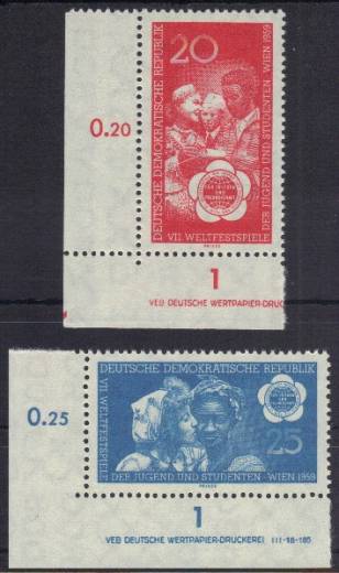 DDR Nr. 705-706 EUL mit DV + Rautensymbol