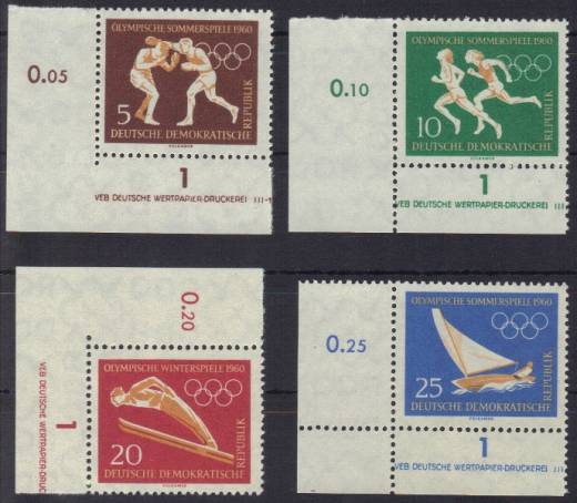 DDR Nr. 746-749 EUL / EOL mit DV