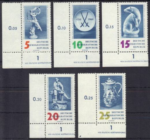 DDR Nr. 774-778 EUL mit DV + Rautensymbol