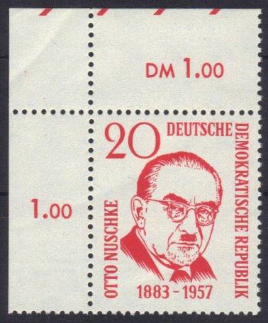 DDR Nr. 671P EOL mit Farbrandleiste