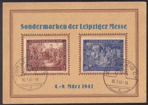 941 CZ + 942 CZ auf Leipziger-Messe-Sonderkarte