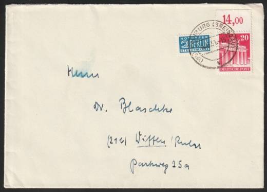 Bizone Nr. 85 A OR (14,oo DM)  auf Brief FREIBURG 16.6.51 an Orchideenforscher Dr. Franz Blaschke!!!