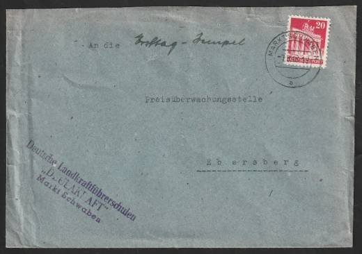 Bizone Nr. 85 FDC MARKT SCHWABEN 1.9.48!!!