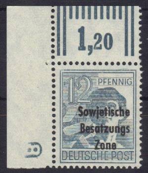 SBZ Nr. 186 DZ 8 negativ W EOL