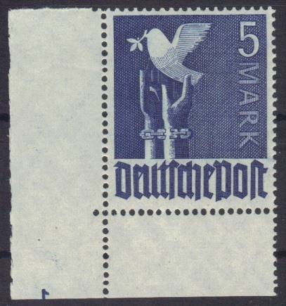 962a Pl.-Nr. 1 P EUL, vom Papierbahnrand!!