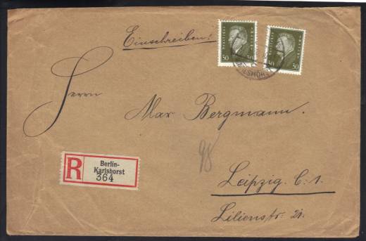 DR Nr. 417 MeF Reco-Fern 2. GS BERLIN - LEIPZIG 17.9.30