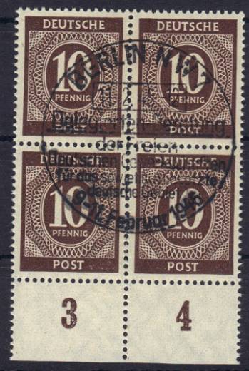 918a 4er P UR Vollstempel !!!